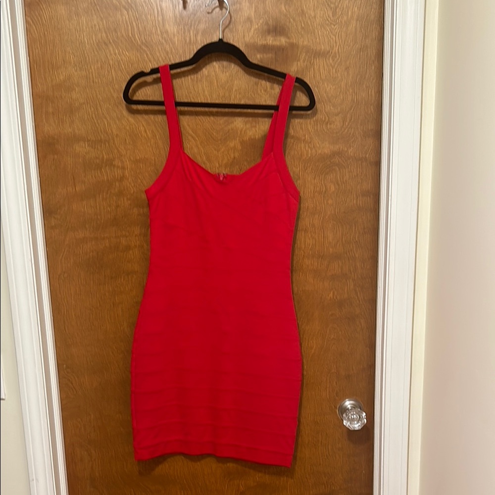 Express bodycon red cocktail dress